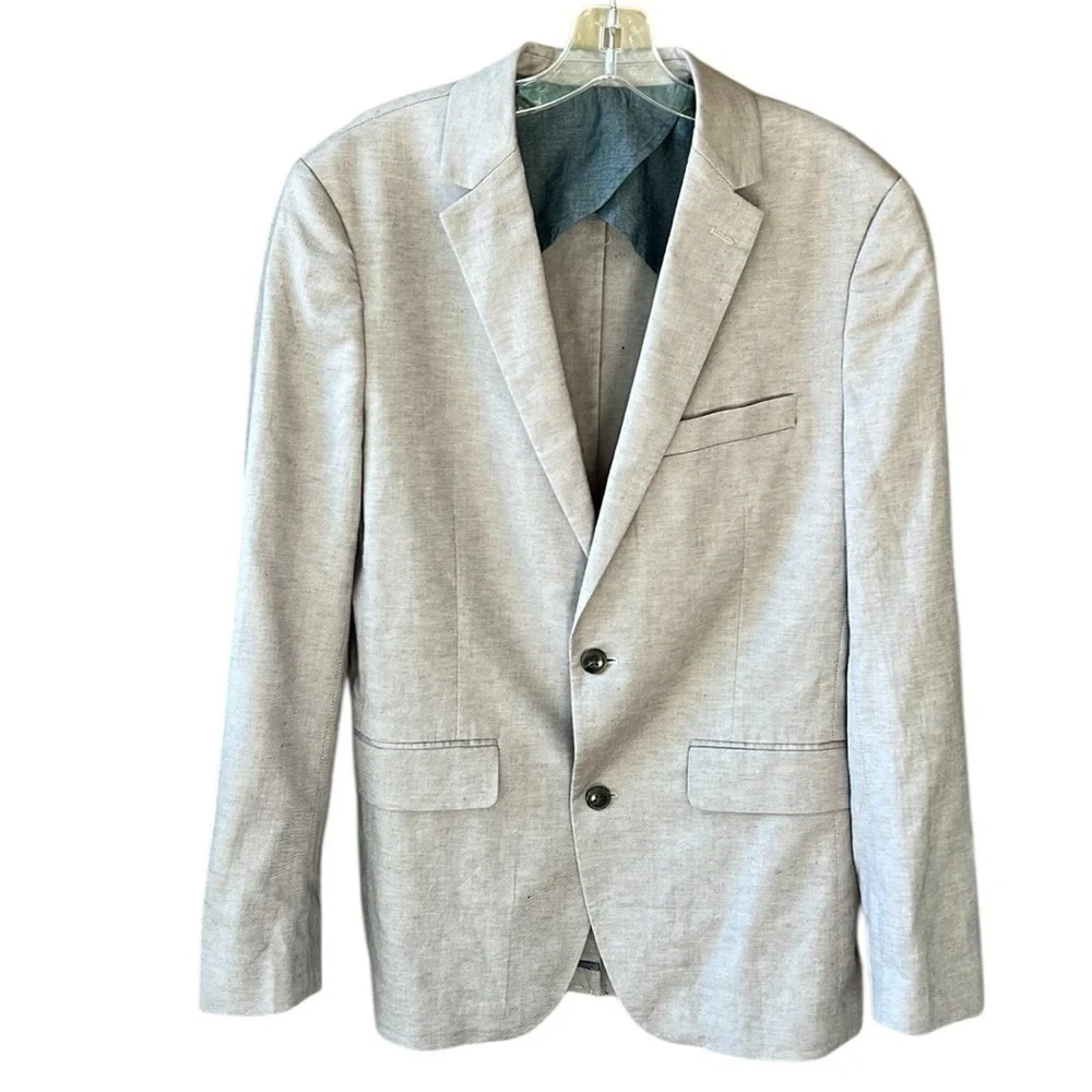 Fairlane Men’s Sz M Linen Blend Brownish Gray Blazer Jacket Sports Coat